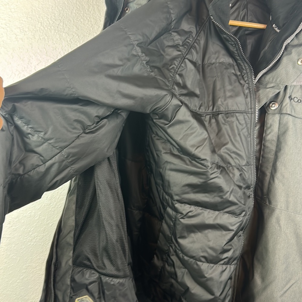 Columbia 2 in 1 lightweight puffer with Omni tech hood jacket large tall - Picture 10 of 14